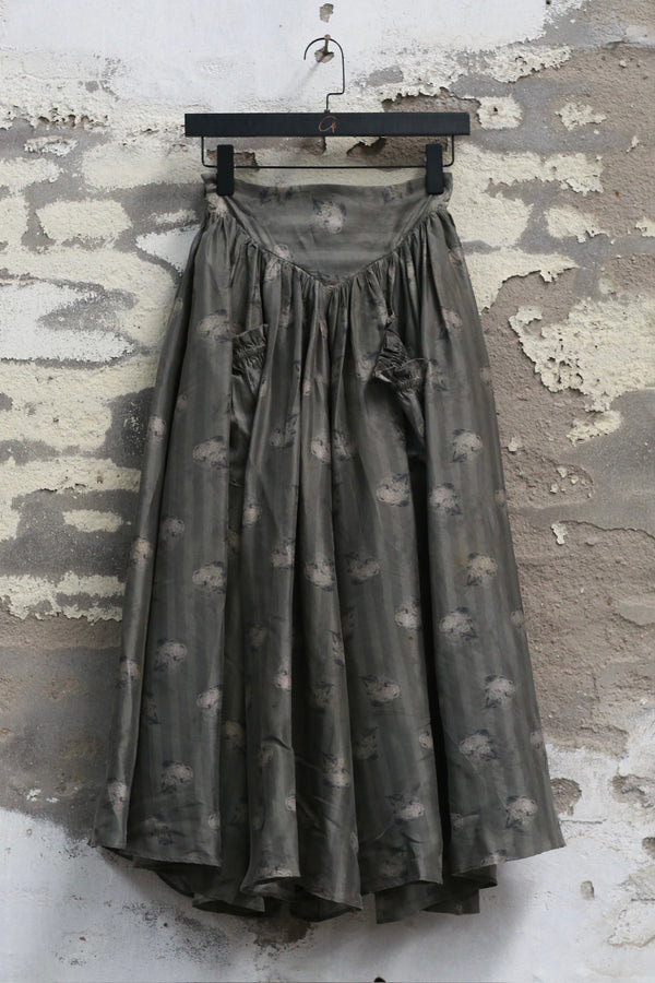 Mutedance 25 Autumn/Winter Round Neck Top Skirt Plant Dye Highly Handmade MD-MD25FW70-dark green (MD25FW65)